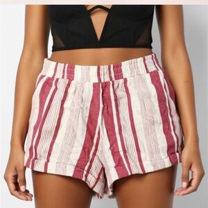 Forever 21 Red and White Striped Shorts